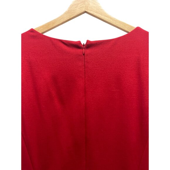 Chico's Zahara Sleeveless Red Knit Stretch Pencil Dress - Picture 7 of 8